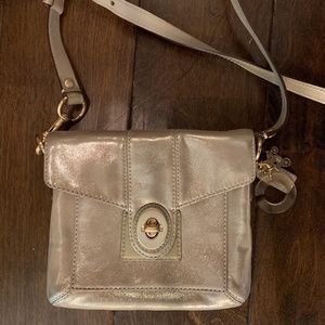 COACH Metallic GOLD Crossbody Purse